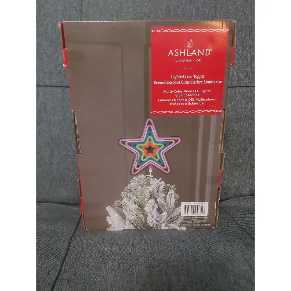 Ashland Multi Colored Star Lighted Tree Topper Christmas Decoration 8 Light Mode